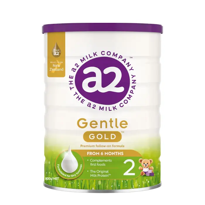 A2 Gentle Gold Premium Follow-on Formula Stage 2 featured A2 Gentle Gold Premium Follow-on Formula Stage 2 800g for babies from 6 to 12 months now available at OZBABYMILK in Bangladesh.
