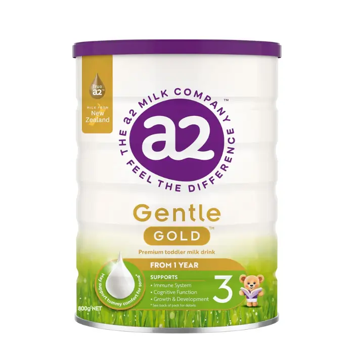 A2 Gentle Gold Premium Toddler Milk Drink Stage 3 featured A2 Gentle Gold Premium Toddler Milk Drink Stage 3 800g for babies over 12 months now available at OZBABYMILK in Bangladesh.