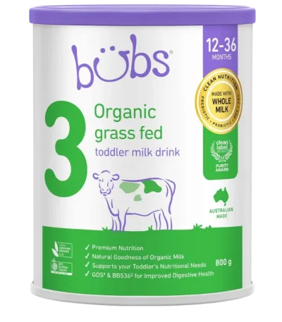 Bubs Organic® Grass Fed Toddler Milk Drink Stage 3 for babies 12 to 36 months now available at ozbabymilk In Bangladesh