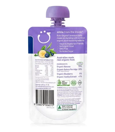Bubs® Organic Blueberry Banana and Quino 1 In Bangladesh