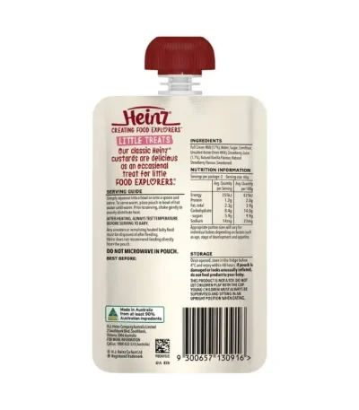 Heinz Little Treats Strawberry Vanilla Custard Baby Food Pouch 8 months 120g 1 In Bangladesh