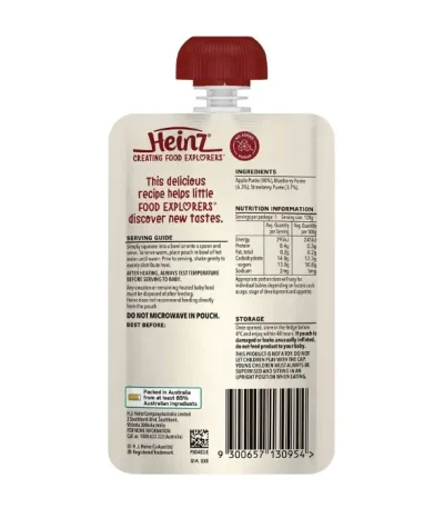 Heinz® Apple Blueberry Strawberry Baby Food Pouch 8 months 120g 1 In Bangladesh