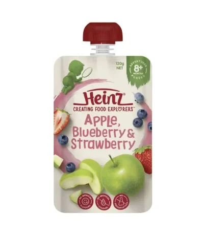 Heinz® Apple Blueberry Strawberry Baby Food Pouch 8 months 120g In Bangladesh