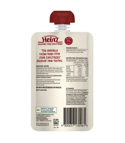 Heinz® Apple Strawberry Passionfruit Baby Food Pouch 8 months 120g 1 In Bangladesh