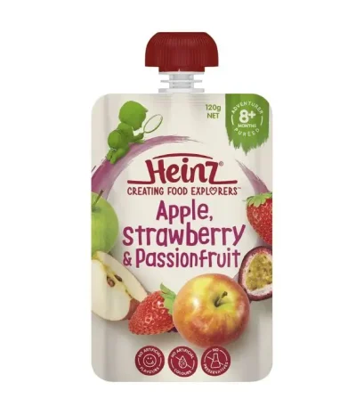 Heinz® Apple Strawberry Passionfruit Baby Food Pouch 8 months 120g In Bangladesh