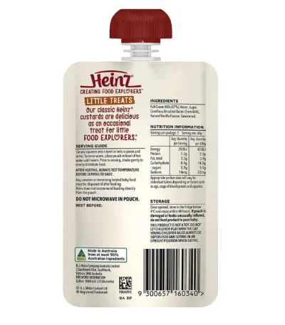 Heinz® Little Treats Vanilla Custard Baby Food Pouch 6 months 120g 1 In Bangladesh