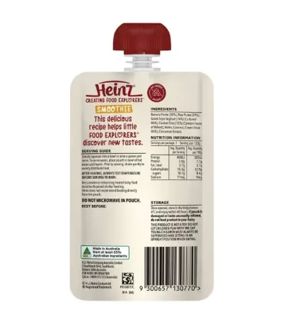Heinz® Smoothie Banana Pear Oat Greek Style Yoghurt Baby Food Pouch 8 months 1 In Bangladesh