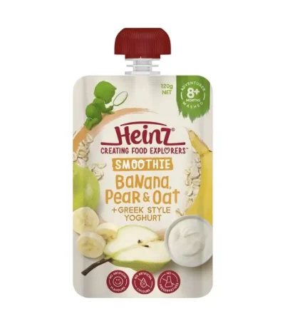 Heinz® Smoothie Banana Pear Oat Greek Style Yoghurt Baby Food Pouch 8 months 120g In Bangladesh