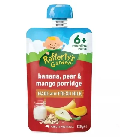 Raffertys Garden Ready To Eat Porridge 6 Months 120g Pear Banana Mango In Bangladesh